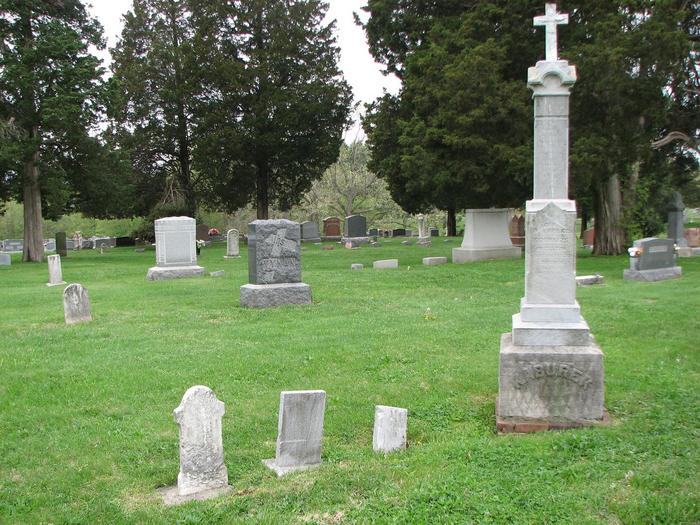 Historic marker detail in Meeting Creek Cemetery